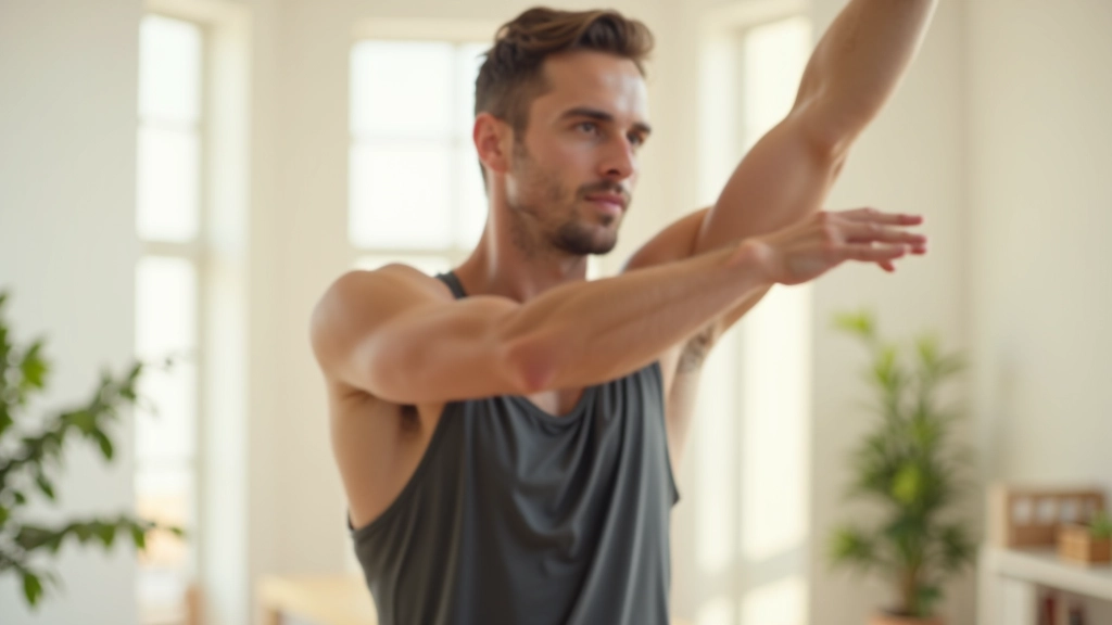 Profissional em sessão de treino matinal na sala
