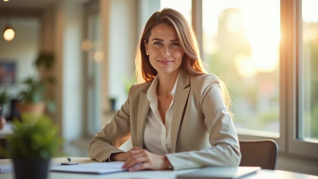 Profissional em ambiente de trabalho moderno durante a manhã